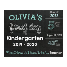 Load image into Gallery viewer, First Day Of School Chalkboard Poster