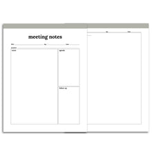 Load image into Gallery viewer, Meeting Planner Page, Simplified | Classic-Rings and Disc Planner-Confetti Saturday