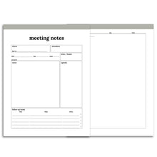 Load image into Gallery viewer, Meeting Planner Page, Detailed | Classic-Rings and Disc Planner-Confetti Saturday