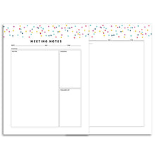 Load image into Gallery viewer, Printable-Meeting Planner Page, Simplified | Signature Confetti-Rings and Disc Planner-Confetti Saturday