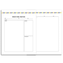 Load image into Gallery viewer, Meeting Planner Page, Simplified | Signature Stripe