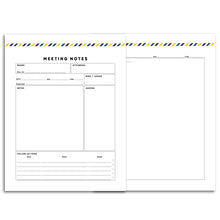 Load image into Gallery viewer, Meeting Planner Page, Detailed | Signature Stripe
