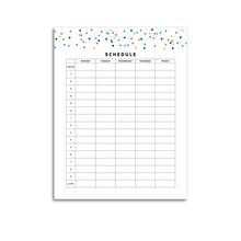Load image into Gallery viewer, Printable-Schedule Planner, Work Week | Signature Confetti-Rings and Disc Planner-Confetti Saturday