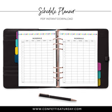 Load image into Gallery viewer, Schedule Planner Pages-Confetti Saturday