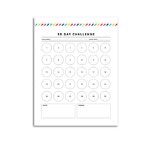Load image into Gallery viewer, 30 Day Challenge Planner | Signature Stripe