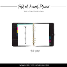 Load image into Gallery viewer, Fold Out Yearly Planner, Undated | Classic-Rings and Disc Planner-Confetti Saturday