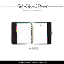 Load image into Gallery viewer, Fold Out Yearly Planner, Undated | Classic-Rings and Disc Planner-Confetti Saturday