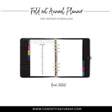 Load image into Gallery viewer, Fold Out Yearly Planner, Undated | Signature Confetti