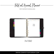 Load image into Gallery viewer, Fold Out Yearly Planner, Undated | Signature Confetti
