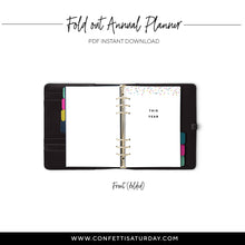 Load image into Gallery viewer, Fold Out Yearly Planner, Undated | Signature Confetti