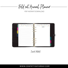 Load image into Gallery viewer, Fold Out Yearly Planner, Undated | Signature Confetti
