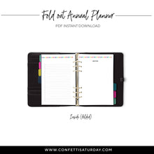 Load image into Gallery viewer, Fold Out Yearly Planner, Undated | Signature Stripe