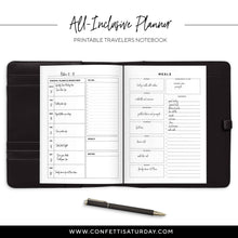 Load image into Gallery viewer, All-Inclusive Monthly Planner Travelers Notebook, Undated-Confetti Saturday