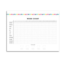 Load image into Gallery viewer, Yearly Mood Chart Planner Page | Signature Stripe