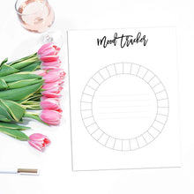 Load image into Gallery viewer, Monthly Mood Tracker Planner Page | City