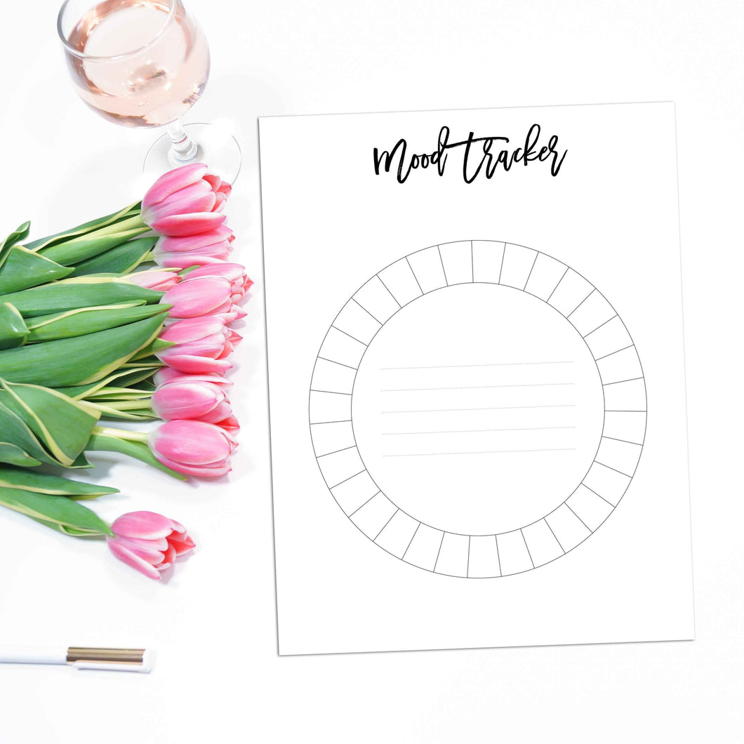 Monthly Mood Tracker Planner Page | City