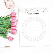Load image into Gallery viewer, Monthly Mood Tracker Planner Page | Signature Confetti