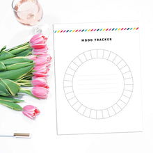 Load image into Gallery viewer, Monthly Mood Tracker Planner Page | Signature Stripe