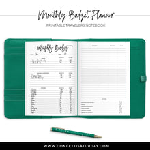 Load image into Gallery viewer, Budget Planner Travelers Notebook-Confetti Saturday