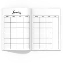 Load image into Gallery viewer, Monthly Planner TN, Undated-Travelers Notebook-Confetti Saturday