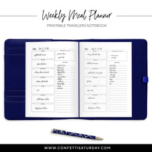 Load image into Gallery viewer, Meal Planner Traveler&#39;s Notebook Insert-Confetti Saturday
