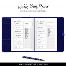 Load image into Gallery viewer, Meal Planner Traveler's Notebook Insert-Confetti Saturday