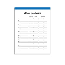 Load image into Gallery viewer, Affirm Purchase Tracker | Classic-Rings and Disc Planner-Confetti Saturday
