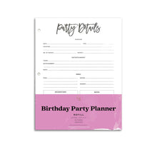 Load image into Gallery viewer, Birthday Party Planner Inserts | City