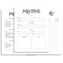 Load image into Gallery viewer, Birthday Party Planner Inserts-Confetti Saturday