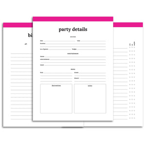 Birthday Party Planner | Classic-Rings and Disc Planner-Confetti Saturday