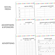 Load image into Gallery viewer, Blog Planner | Signature Stripe
