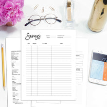 Load image into Gallery viewer, budget planner page
