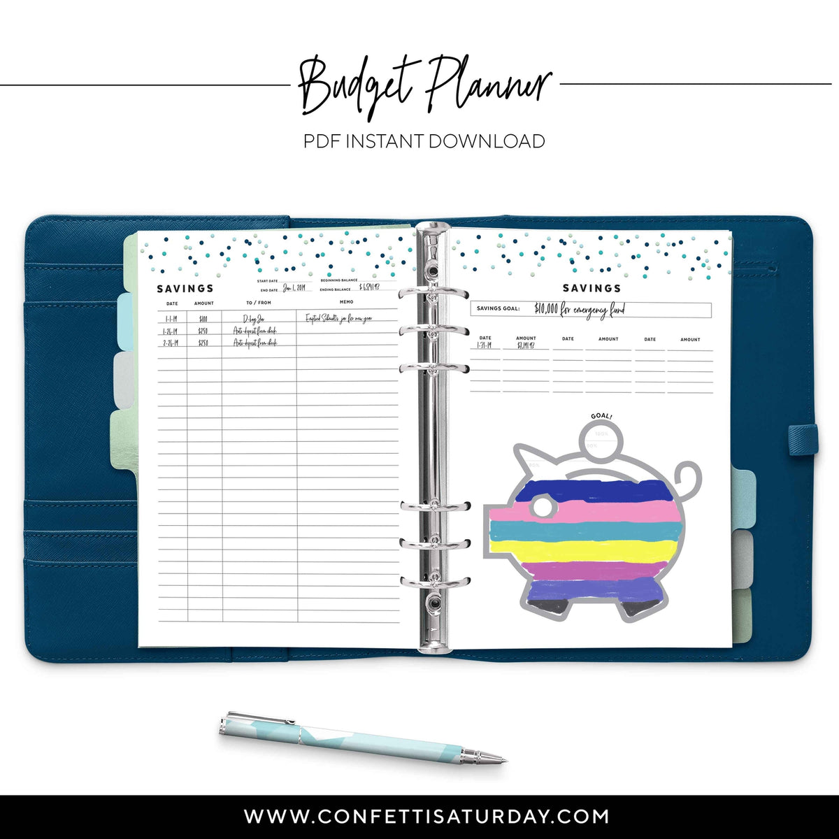 A6 Printable Budget Tracker, A6 Budget Planner Template, A6 Budget