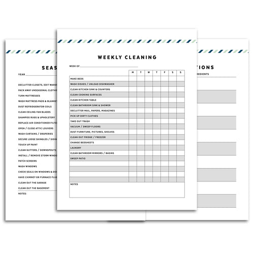cleaning planner printable