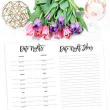 Load image into Gallery viewer, date night planner pages
