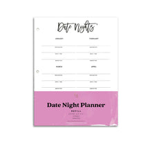 Load image into Gallery viewer, printed date night planner pages