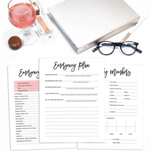 Load image into Gallery viewer, Emergency Planner Inserts | City