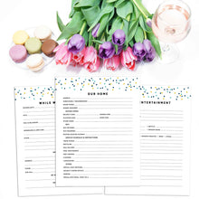 Load image into Gallery viewer, House Sitter Planner | Signature Confetti
