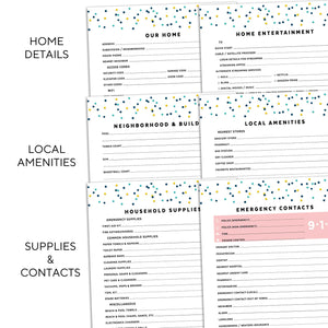 House Sitter Planner | Signature Confetti