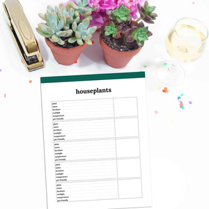 Houseplant Planner Page | Classic-Rings and Disc Planner-Confetti Saturday