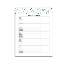 Load image into Gallery viewer, Printable-Houseplant Planner Page | Signature Confetti-Rings and Disc Planner-Houseplant planner pages make it easy to care for a variety of plants around the home. Available in Letter, A4, A5, Half Sheet, Happy Planner, Mini Binder.-Confetti Saturday