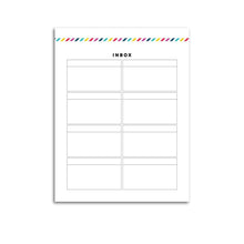 Load image into Gallery viewer, Inbox List Page | Signature Stripe-Rings and Disc Planner-Confetti Saturday