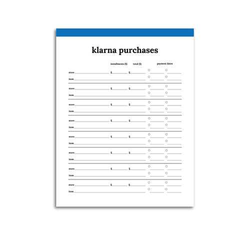 Klarna Purchase Tracker | Classic-Rings and Disc Planner-Confetti Saturday