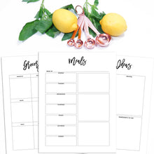 Load image into Gallery viewer, meal planner pages