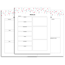 Load image into Gallery viewer, Printable-Meal Planner | Signature Confetti-Rings and Disc Planner-Confetti Saturday