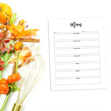 Load image into Gallery viewer, Menu Planner | City