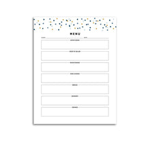 Load image into Gallery viewer, Menu Planner | Signature Confetti