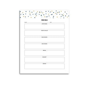 Menu Planner | Signature Confetti