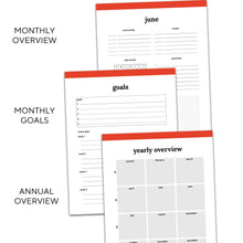 Load image into Gallery viewer, Monthly Goal Planner | Classic-Rings and Disc Planner-Confetti Saturday