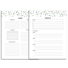 Load image into Gallery viewer, Printable-Monthly Goal Planner | Signature Confetti-Rings and Disc Planner-Confetti Saturday